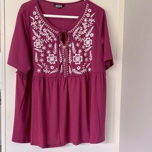 Bloomchic Plum Plus Size Boho Top